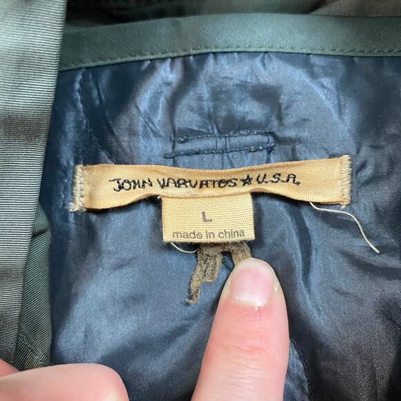 John Varvatos Quilt Lined Hooded Button Field Jacket Men's L - Picture 4 of 10